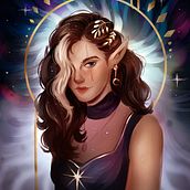 Meu projeto do curso: Retrato digital no Photoshop com um toque de fantasia. Traditional illustration, Drawing, Digital Illustration, Portrait Drawing, Digital Drawing, and Digital Painting project by Isabella Marques - 12.19.2021