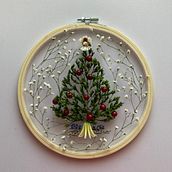 My project in Tulle Embroidery with Natural Flowers and Plants course Ein Projekt aus dem Bereich Stickerei, DIY, Blumen- und Pflanzendesign und Textildesign von Branislava Setoyama - 23.12.2021