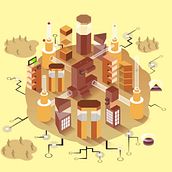 Smart City en Isométrica. Un proyecto de Ilustración tradicional, Motion Graphics, Animación, Diseño gráfico e Ilustración animada de alvaroaars12 - 10.12.2021