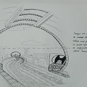 Croquis de estación de metro Santiago de Chile. Design project by Daniela Herrera Diaz - 12.24.2021