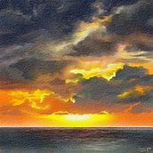 Sunset in Netanya. Drawing project by Einav Avruch - 12.22.2021