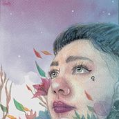 Mi Proyecto del curso: Retrato ilustrado en acuarela. Un proyecto de Ilustración tradicional, Bellas Artes, Pintura, Dibujo, Pintura a la acuarela, Dibujo de Retrato y Dibujo artístico de Angela Chavasco - 26.12.2021