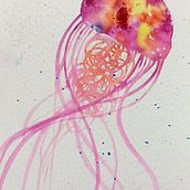 meduse e costellazioni. Projekt z dziedziny  Malarstwo użytkownika Anna - 26.12.2021