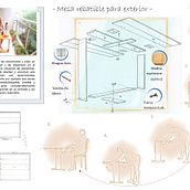 Mesa rebatible para exterior. Industrial Design, Creativit, Lighting Design, Music, Arts, Crafts, Woodworking, Traditional illustration, Furniture Design, and Making project by Nicolás Medina Mansur - 03.01.2021