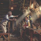 The story of Geppetto. Photomontage, Creating with Kids, Photographic Composition, Digital Photograph, Fine-Art Photograph, Concept Art, Studio Photograph, Stor, telling, Creativit, Photo Retouching, Photograph, Post-production, Lighting Design, Character Design, and Photograph project by Angelo van der Klift - 05.04.2020