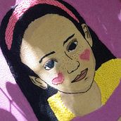 Mi Proyecto del curso: Creación de retratos bordados en acuarela. Painting, Watercolor Painting, Embroider, and Textile Design project by noeliamansilla80 - 12.27.2021