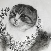 Aiko's portrait in charcoal. Un proyecto de Ilustración tradicional, Bellas Artes, Dibujo, Dibujo de Retrato, Dibujo realista, Dibujo artístico e Ilustración con tinta de kadijewka - 27.12.2021