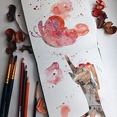 My project in Creative Watercolor Sketching for Beginners course. Un projet de Illustration traditionnelle, Esquisse , Créativité, Dessin, Aquarelle , et Carnet de croquis de Iren - 28.12.2021