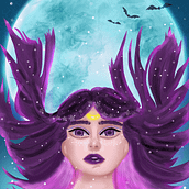 October Princess. Traditional illustration, Drawing, Digital Illustration, Portrait Drawing, Digital Drawing, and Digital Painting project by asantago - 12.28.2021
