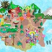 Mi Proyecto del curso: Creación de mapas ilustrados: refleja la esencia de la ciudad. Traditional illustration, Infographics, Drawing, Digital Illustration, and Digital Painting project by punkafury - 12.28.2021