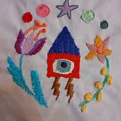 Mi Proyecto del curso: Bordado contemporáneo con puntos tradicionales mexicanos 2ª PARTE. Un proyecto de Artesanía, Bordado, Tejido y Diseño textil de Nadia Mah - 28.12.2021