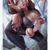 Uraraka Ochaco (Fan Art). Ilustração tradicional, e Desenho digital projeto de L. Fabián Loja Pintado - 01.12.2021