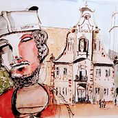 Mein Kursprojekt: Aquarellsketching: Drück deine Ideen aus . Traditional illustration, Sketching, Creativit, Drawing, Watercolor Painting, and Sketchbook project by stube48 - 12.29.2021