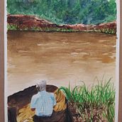 Mi Padre. Fine Arts, Painting, and Watercolor Painting project by carolina.aubery - 12.30.2021