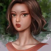 My project in Digital Fantasy Portraits with Photoshop course. Traditional illustration, Drawing, Digital Illustration, Portrait Drawing, Digital Drawing, and Digital Painting project by danielaeesteves - 12.30.2021