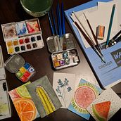 Mi Proyecto del curso: Técnicas modernas de acuarela. Traditional illustration, Fine Arts, Painting, and Watercolor Painting project by Gabriela Martinez Balderrama - 12.30.2021