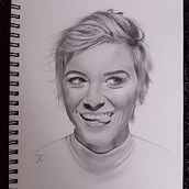 Lynn Van Royen. Portrait Drawing, Realistic Drawing, and Pencil Drawing project by Elise Casselman - 12.31.2021