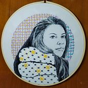 Mi Proyecto del curso: Creación de retratos bordados. Embroider, and Textile Design project by sandra monica benitez grilli - 12.31.2021