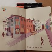 Mi Proyecto del curso: Urban sketching contemporáneo con técnicas mixtas Ein Projekt aus dem Bereich Traditionelle Illustration, Malerei, Architektonische Illustration und Illustration mit Tinte von pvignoud - 31.12.2021