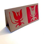 Folded Christmas Card Design - Monoprint. Traditional illustration, Paper Craft, and Printing project by Nicola Rowsell - 12.14.2021