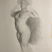 Mon projet du cours : Dessiner une silhouette humaine en mouvement. Fine Arts, Sketching, Pencil Drawing, Drawing, and Realistic Drawing project by romualdcormier - 01.01.2022