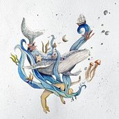 Mon projet du cours :  Techniques d'aquarelle pour des illustrations féériques - Esprit de l'océan. Projekt z dziedziny Tradycyjna ilustracja,  Rysunek, Malowanie akwarelą i Ilustracja wydawnicza użytkownika linaegraphics - 01.01.2022