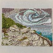 Mon projet du cours : Tissage, broderie et punch needle : création d'un tableau textile. Accessor, Design, Arts, Crafts, Embroider, Decoration, Fiber Arts, Punch Needle, Weaving, and Textile Design project by Fabienne Dumai - 01.02.2022