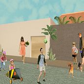 Proyecto La Comuna . Architecture, Graphic Design, Interior Architecture, Interior Design, L, scape Architecture, Collage, Digital Architecture, and Architectural Illustration project by virginia.carcagno.c - 01.02.2022
