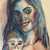 Il mio progetto del corso: Ritratto artistico ad acquerello. Fine Arts, Painting, Watercolor Painting, and Portrait Drawing project by Ruth Chotiner - 12.28.2021
