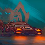 Car Guy - concept sketch(from tutorial) Ein Projekt aus dem Bereich Digitale Malerei von Dolfs Gregors - 18.10.2021