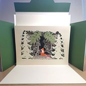 "The Little Fox", Paper Cutting: Create Paper Scenes with Depth. Een project van Papercraft,  Creativiteit, Stor y telling van Petra Staav - 03.01.2022