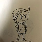 Meu projeto do curso: Introdução à criação de personagens estilo cartoon. Projekt z dziedziny Trad, c, jna ilustracja, Projektowanie postaci,  R i sunek użytkownika Guilherme Henrique - 30.12.2021