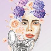 Mi Proyecto del curso: Retrato ilustrado en acuarela. Projekt z dziedziny Trad, c, jna ilustracja,  Sztuki piękne,  Malarstwo,  R, sunek, Malowanie akwarelą, Portret,  R, sunek art, st i czn użytkownika Victoria Ruiz Uhia - 23.12.2021
