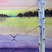 My project in Atmospheric Landscapes in Watercolor  course. Een project van  Beeldende kunst, Schilderij y Aquarelschilderen van Judy Armstrong - 03.01.2022