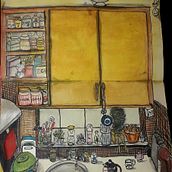 Mi cocina. Projekt z dziedziny Komiks, Sketching i Sketchbook użytkownika Lydia Veneri - 03.01.2022