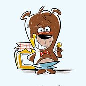 Bear and bee. Animação projeto de info_086200 - 03.01.2022