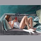 ¿Eli sola con la consola? Mi Proyecto del curso: Procreate: técnicas de ilustración creativa. Un proyecto de Ilustración tradicional, Ilustración digital y Dibujo digital de Silvia Martínez Aramburu - 03.01.2022