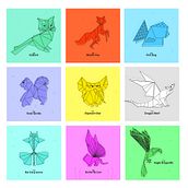 The origami Bestiary. Traditional illustration project by Maeva MAËVA GAUTHIER - 01.03.2022