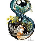 Mon projet du cours :  Techniques d'aquarelle pour des illustrations féériques. Un progetto di Illustrazione tradizionale, Disegno, Pittura ad acquerello e Illustrazione editoriale di Emeline Dilly - 03.01.2022