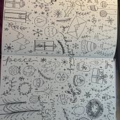 Christmas doodles (hand drawn). Traditional illustration project by Joanne Bayliss - 01.04.2022