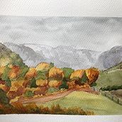 My project in Natural Landscapes in Watercolor course. Un projet de Beaux Arts, Peinture , et Aquarelle de lorna_wilson - 04.01.2022