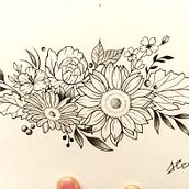 Il mio progetto del corso: Tatuaggio botanico con puntinismo. Un progetto di Illustrazione tradizionale, Design di tatuaggi e Illustrazione botanica di ale_span83 - 27.11.2021