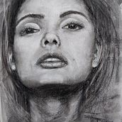 Mijn project van de cursus: Artistiek portretteren met houtskool: sferen creëren. Traditional illustration, Fine Arts, Drawing, Portrait Drawing, Realistic Drawing, and Artistic Drawing project by Jennice - 01.04.2022