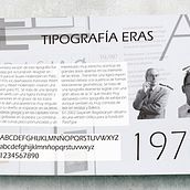 Homenaje Tipografía Eras. Desenho tipográfico, e Design editorial projeto de Ana Victoria Martin - 21.04.2017