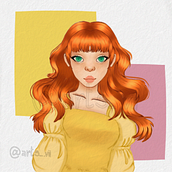 Meu projeto do curso: Retrato de personagens femininas com Procreate. Traditional illustration, Digital Illustration, and Digital Drawing project by Vinícius Kauan Dos Reis Rofino - 01.04.2022
