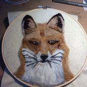 My project in Needle Felting: Paint Portraits with Wool course. Arts, Crafts, Fiber Arts, Naturalistic Illustration, Needle Felting, and Textile Design project by Susan Ducksbury - 01.05.2022