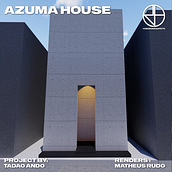 Azuma House - Tadao Ando. Un progetto di Architettura, Architettura d'interni, Architettura digitale, Fotografia architettonica, ArchVIZ e 3D di Matheus Rudo Antoniassi Pereira de Oliveira - 05.01.2022