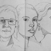 Mi Proyecto del curso: Sketchbook de retrato: explora el rostro humano. Un projet de Esquisse , Dessin, Dessin de portrait, Dessin artistique , et Carnet de croquis de Vicky Long - 01.01.2022