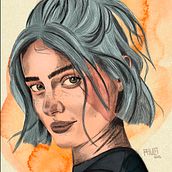 Mi Proyecto del curso: Retrato ilustrado con Procreate. Traditional illustration, Vector Illustration, Digital Illustration, and Portrait Drawing project by Paula Castañeda Robayo - 01.02.2022