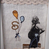 Grávida. Photograph, Collage, Paper Craft, Printing, Embroider, DIY, and Textile Design project by Andreia Quintino - 01.06.2022